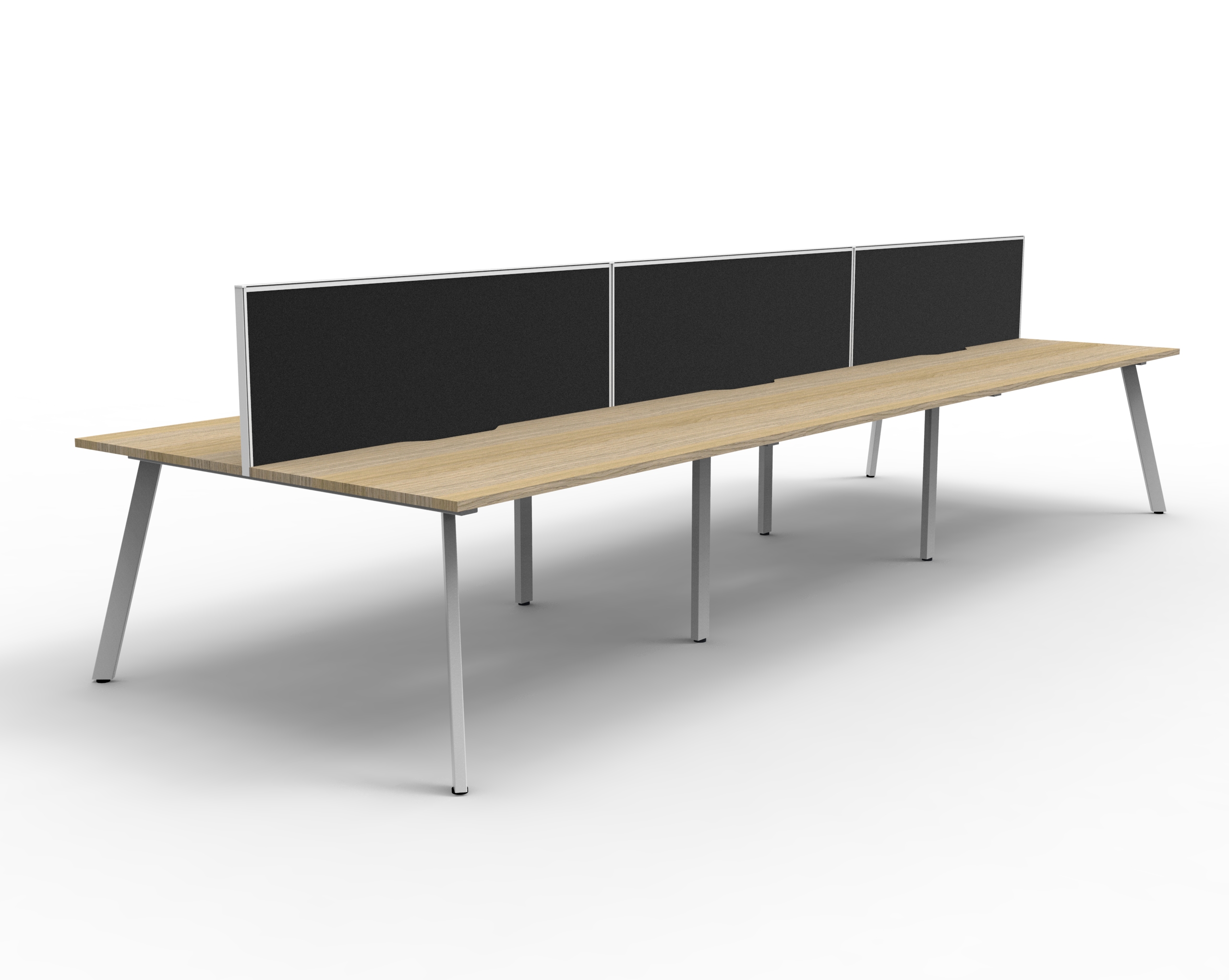Eternity 6 Person Double Sided Workstation - With Screen